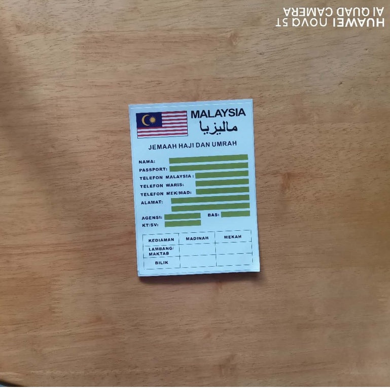 KL Stock Sticker Beg Besar Bagasi Haji Umrah Saiz A4/A5/A6