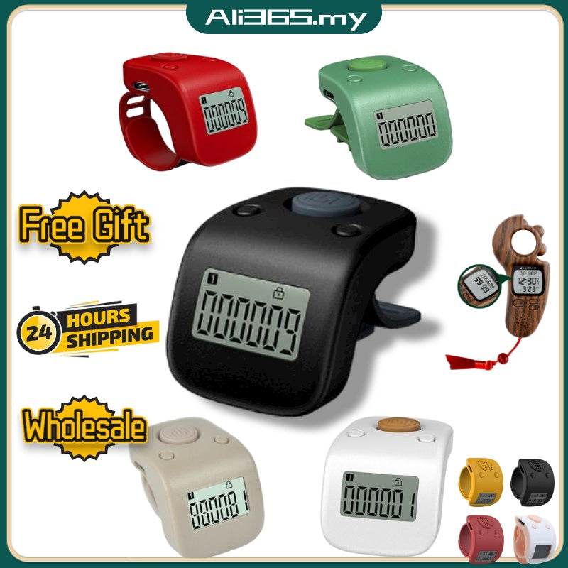 KL Stock Tasbih Digital Counter Electronic USB Rechargeable LED Mini Prayer Counter Clicker Tasbih Jari 计数器DoorGift